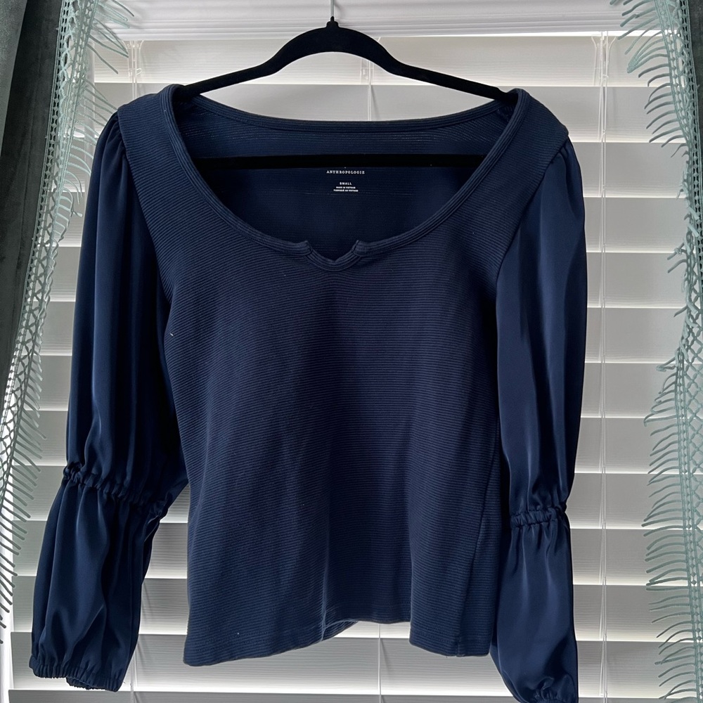 Maeve by anthropology navy shirt